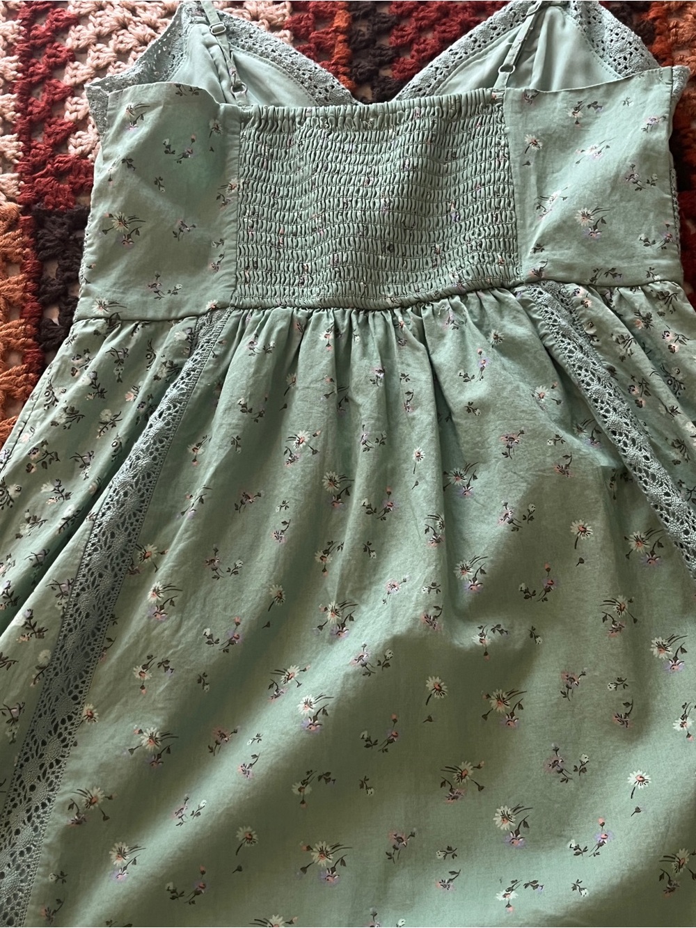 American Eagle Outfitters Sage Green Floral High-Low Dress - Picture 4 of 7